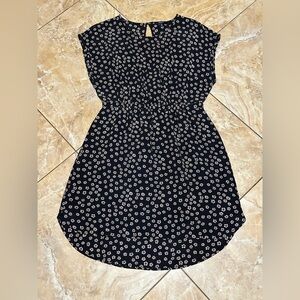 Madewell Black and White Floral High Low Dress